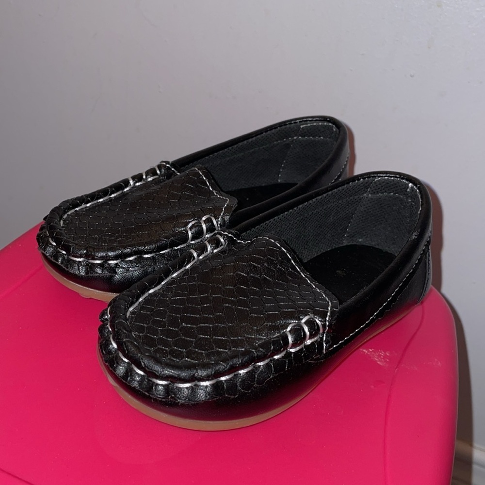Classic Black Baby Leather Moccasins